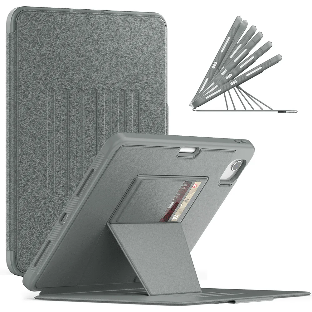 Magnet Smart Case für iPad Air 11 2026 Pro 11 2018-2025 Air 4 Air 5 10.9 2022 Stoßfeste Hülle mit Mehrwinkel-Ständer und Schnallenverschluss