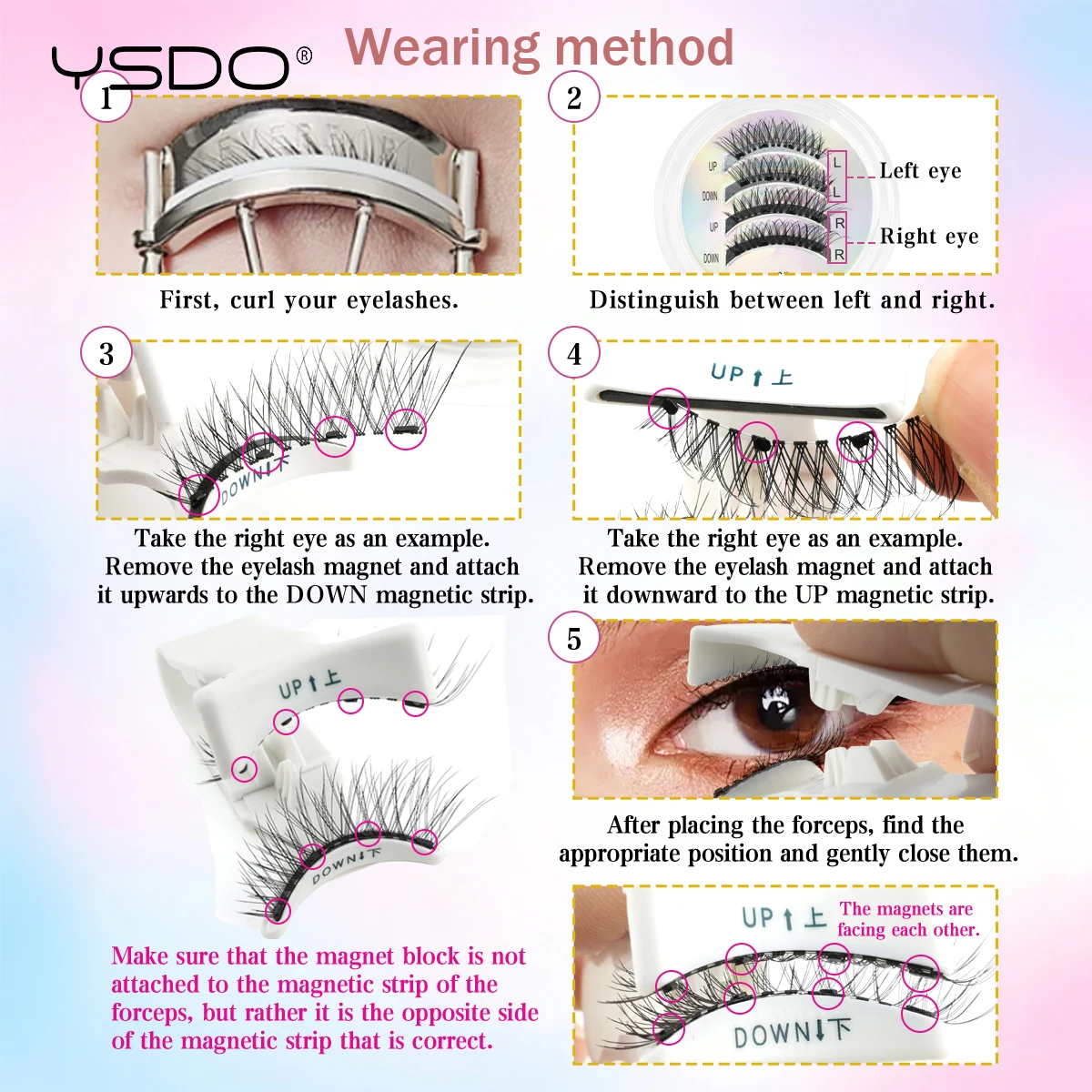 1 زوج رموش مغناطيسية عدة Cirsscross الطبيعية رقيق المنك قابلة لإعادة الاستخدام مقاوم للماء المغناطيس الرموش الصناعية الليزر قاعدة بطاقة أدوات ماكياج #6