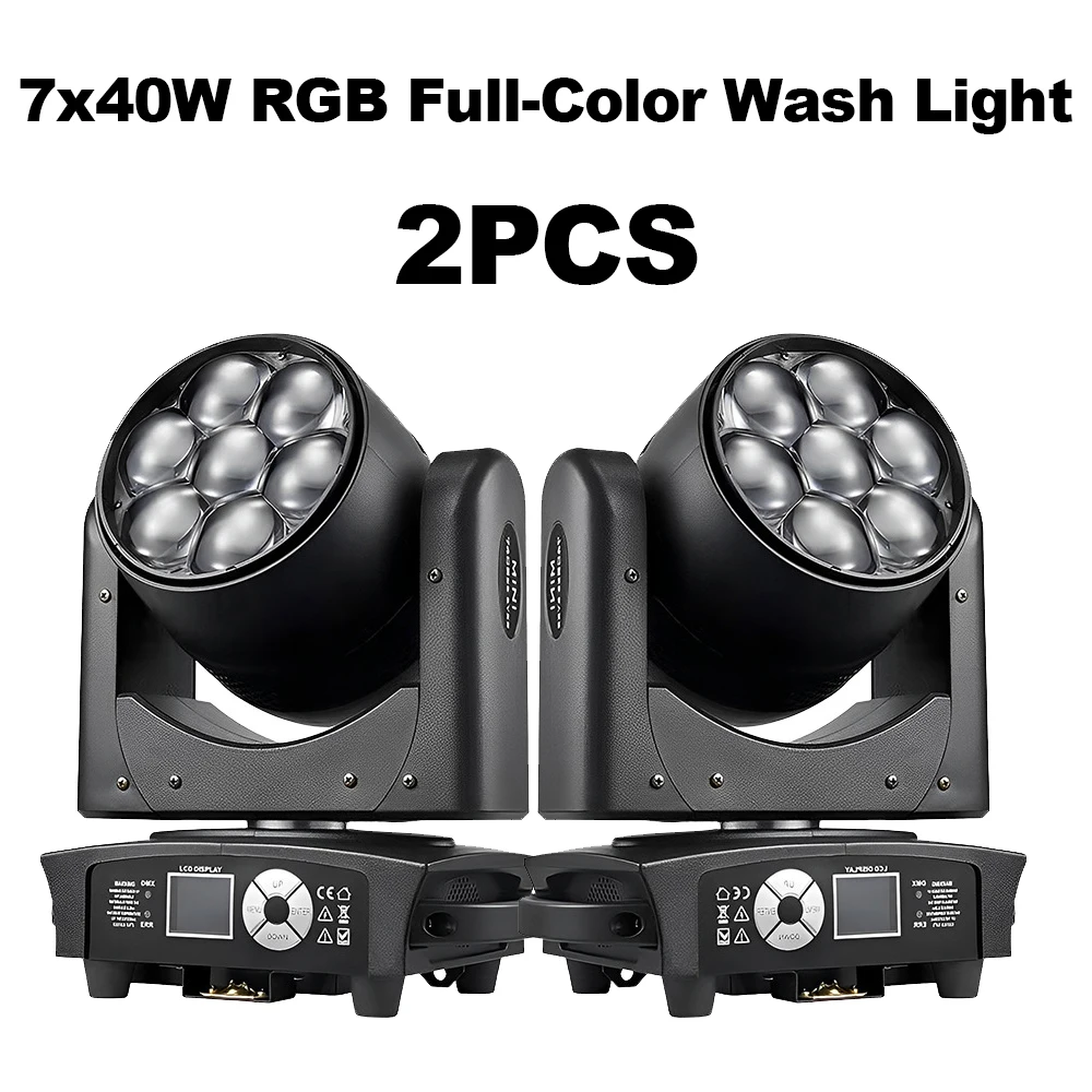 

2Pcs 350w Professional LED Moving Head Light Pixel Control 4.5-45° Zoom CTO Kaleidoscope DMX512 Stage Light for Concert Festival
