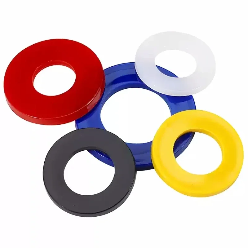Black/White/Red/Blue/Yellow Multiple Colors Nylon Flat Spacer Plastic Washer O-ring Screw Gasket Insulation Spacer M2~M20