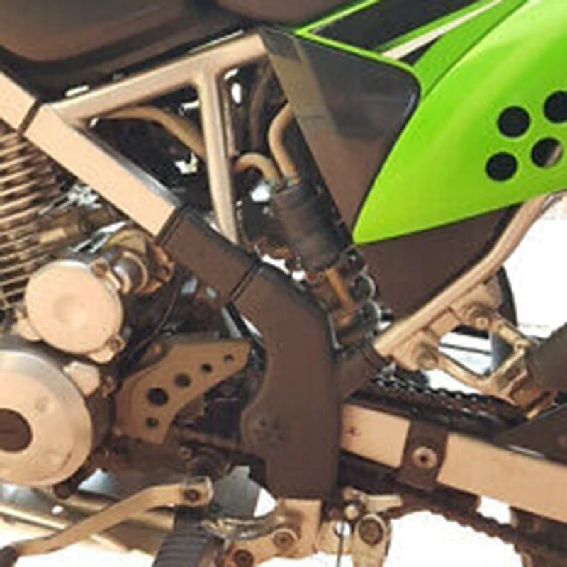 แผ่นเฟรมป้องกันเฟรมด้านข้างของรถจักรยานยนต์แผ่นป้องกันเฟรมเหมาะสำหรับ KLX150 KLX125ของ Kawasaki