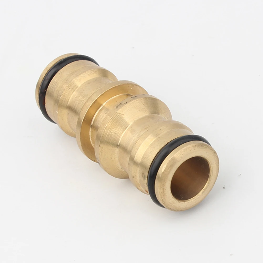 2 Way Garden Brass Hose Connector Joiner Coupler 1/2