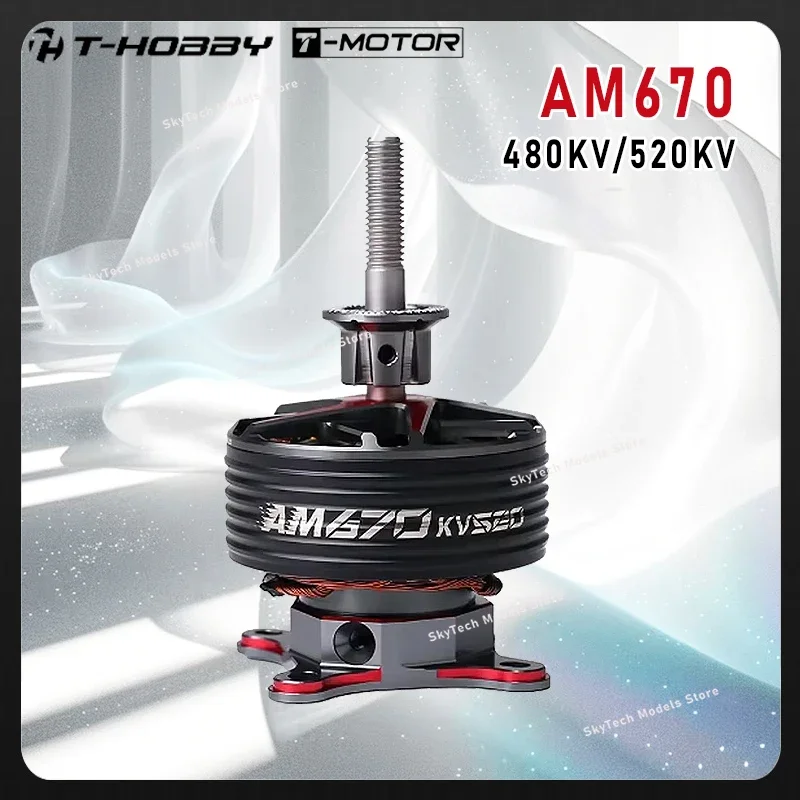 T-MOTOR T-HOBBY AM670 480KV/520KV 6S Brushless Motor 416g for RC FPV 3D Fixed Wing Aircraft 67-70 inch 10.1kg Thrust