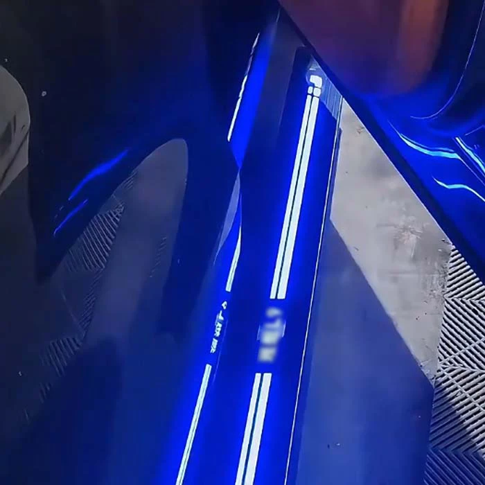 Electric Side Step Bars, Automatic Power Running Boards with LED Courtesy Light for Geely Boyue, Powder Coated Aluminum Alloy, B