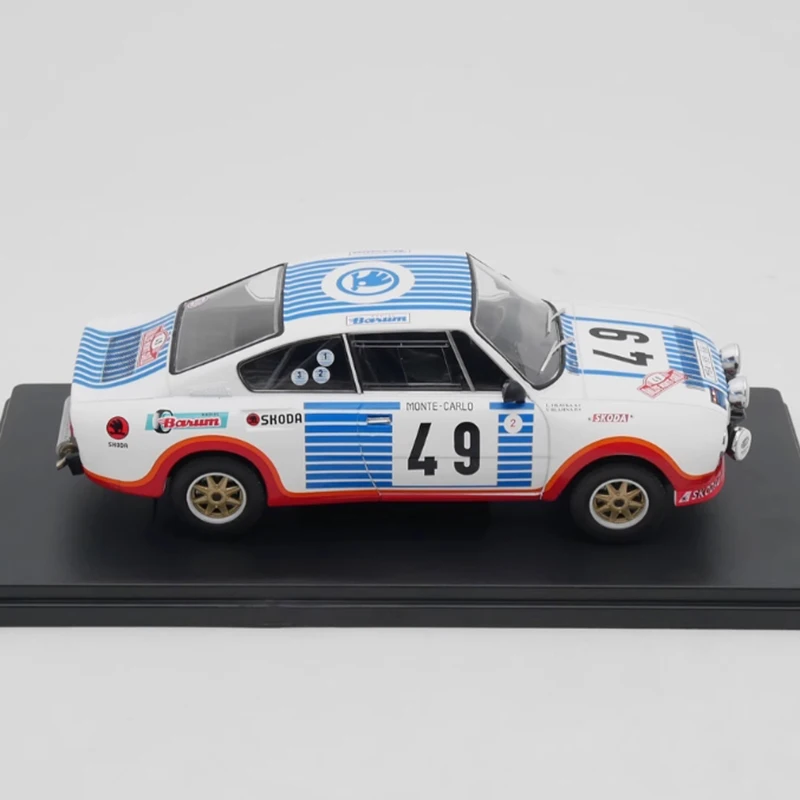 Diecast IXO 1:24 Skoda 130 RS WRC 1977, coche de Rally, coche de simulación de aleación, modelo clásico, recuerdo para adultos, regalo, pantalla estática