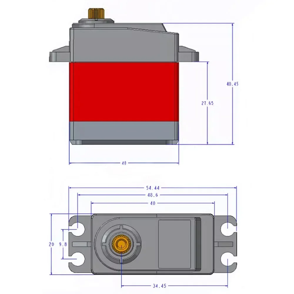 4PCS 35KG Coppia elevata Servo digitale ingranaggi metallici impermeabili 180/270/360 gradi per 1/8 1/10 RC modello di auto braccio robot