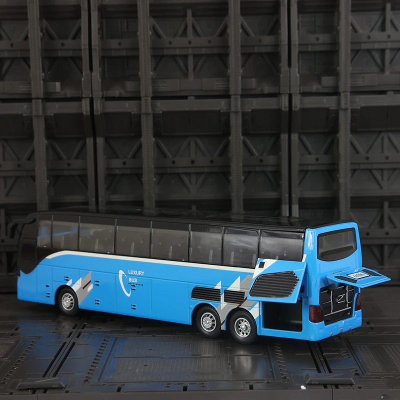 1:30 simulação cidade ônibus de negócios liga modelo de carro portas podem abrir brinquedos de ônibus infantil podem ser dados como presente de aniversário para amigos