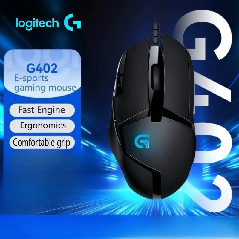 

Проводная игровая мышь Logitech G402 для ПК, ноутбуков с высокой скоростью ​ ​ Датчик слежения Fusion Удобная эргономика и RGB-подсветка