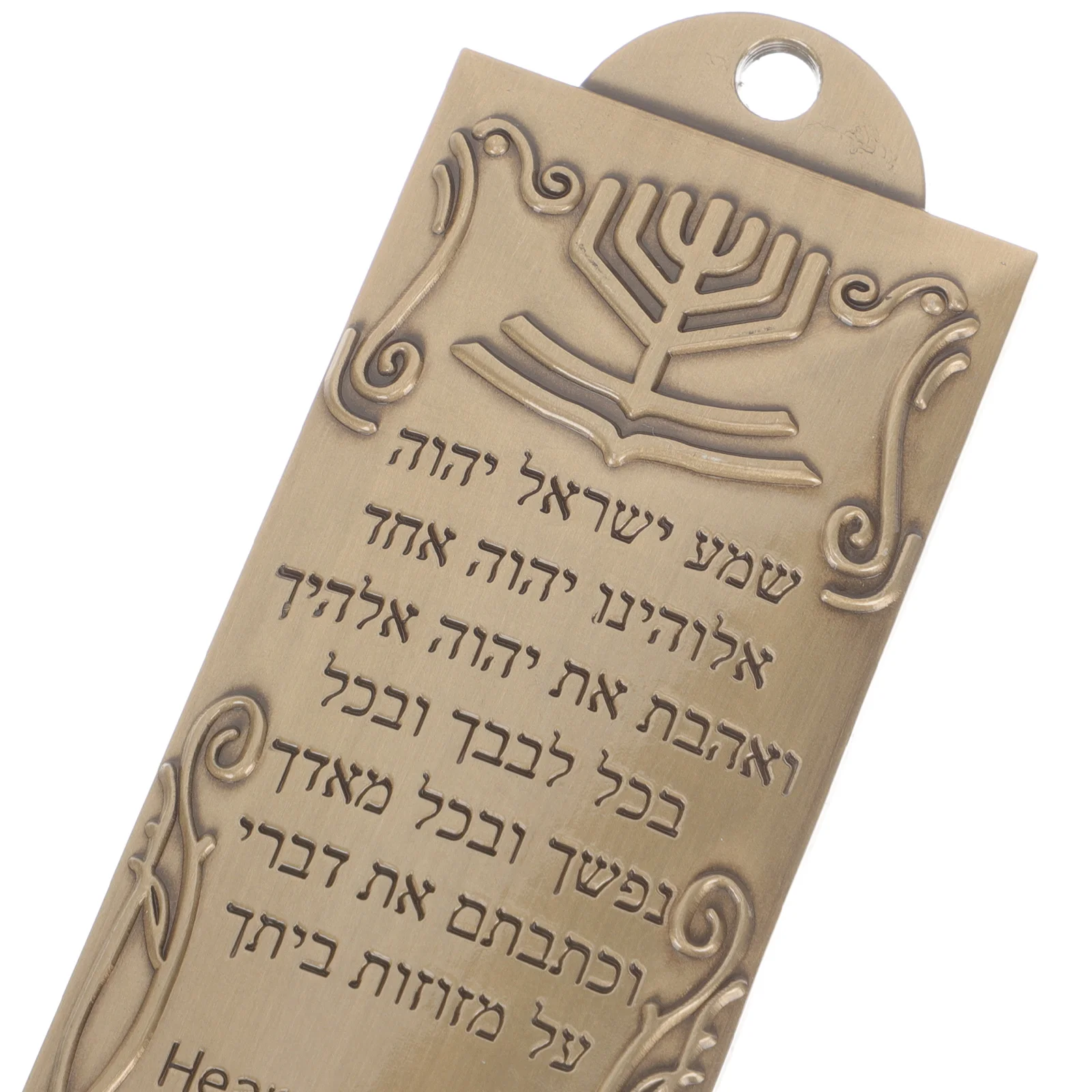 Religious Holy Scroll Mezuzah Alloy Decor Memorial Gift Embellishments for Crafts Metal Catholic House Jewish Symbols Adorn