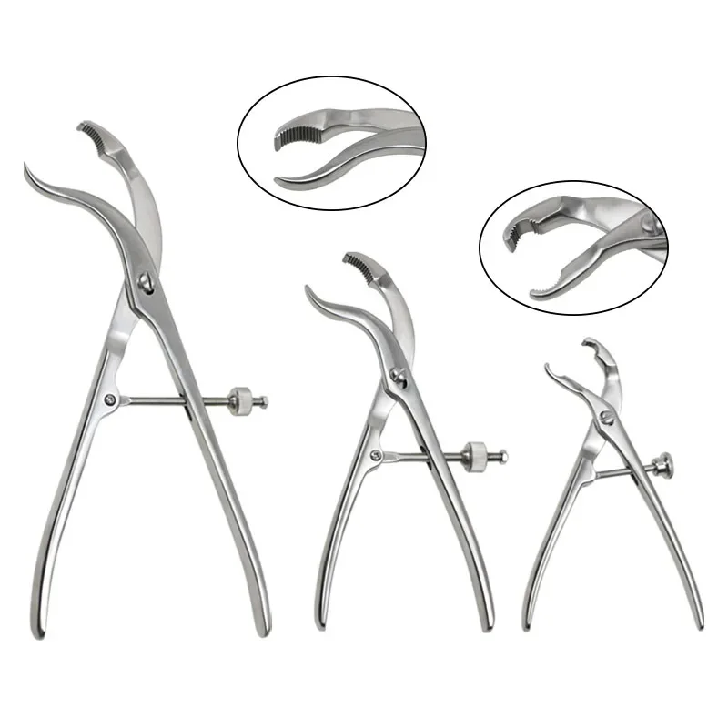 GREATLH Orthopedics Instruments Teeth in The Head Fora More Secure Grip Centering Bone Holding Forceps  Surgical Instrument pet