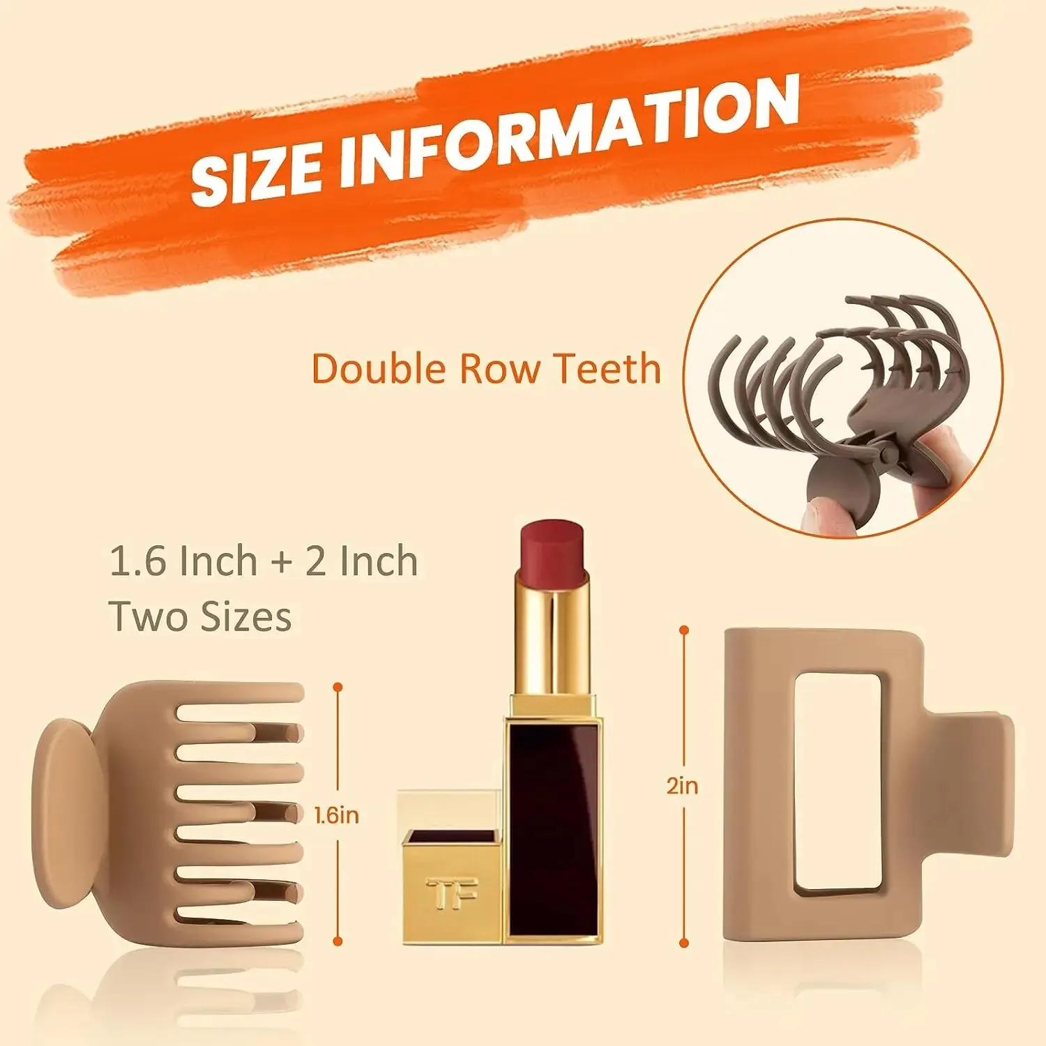 8PCS Medium Hair Claws for Women Girls Claw Clips for Thin Hair Lady Hairpins Matte Jaw Clip Headwear Women Hair Accessories image 6