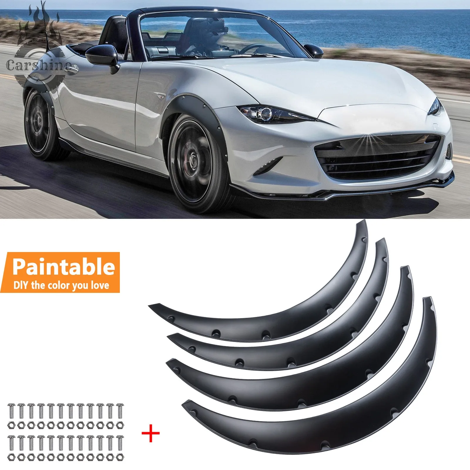 

Wide Body Fender Flares 32 35 Inch Matte For Mazda MX-5 Miata Wheel Arches