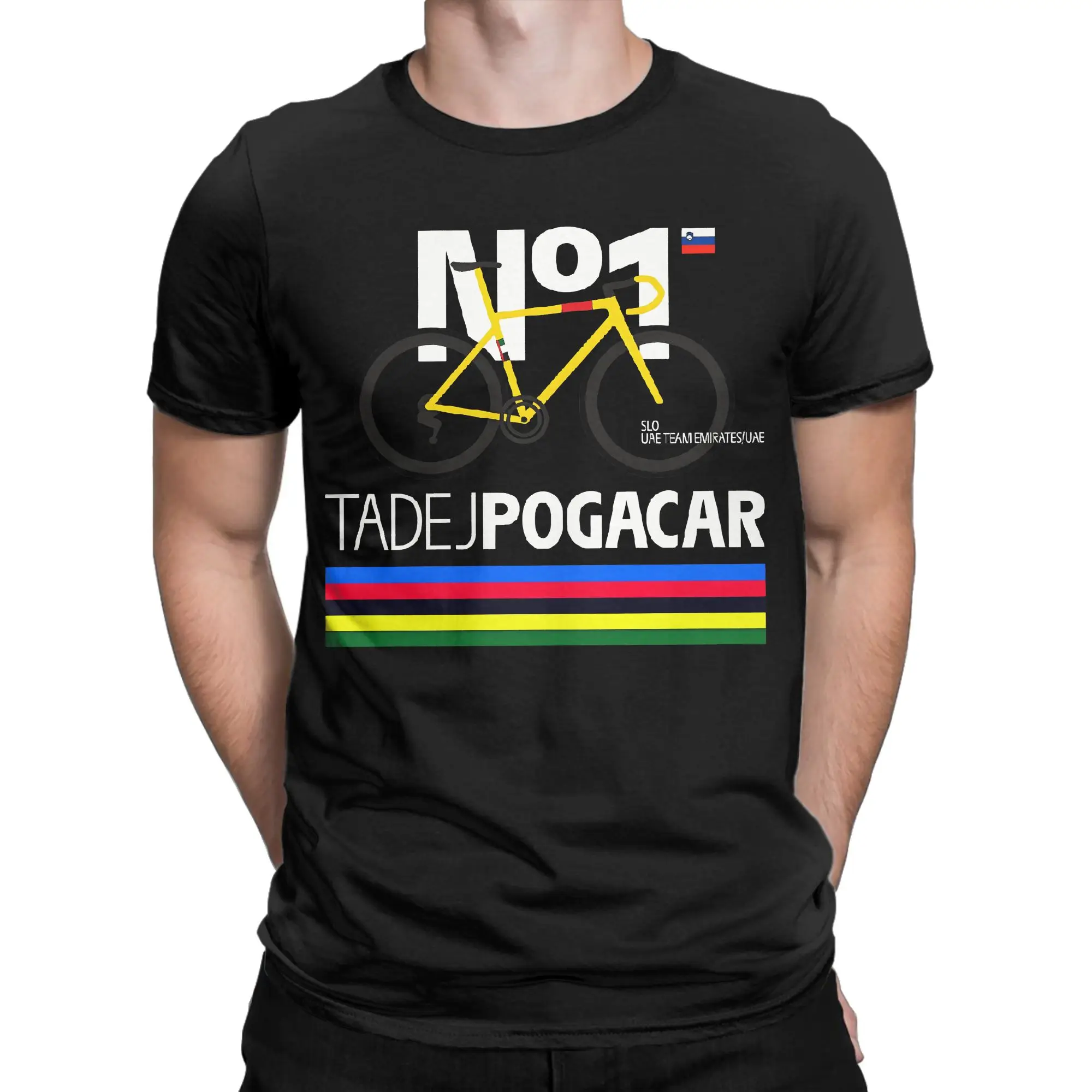 King TADEJ POGACAR  Cotton T-Shirt For Men Summer  Y2K Retro T Shirts O Neck Harajuku Tees Oversized Pattern Tops