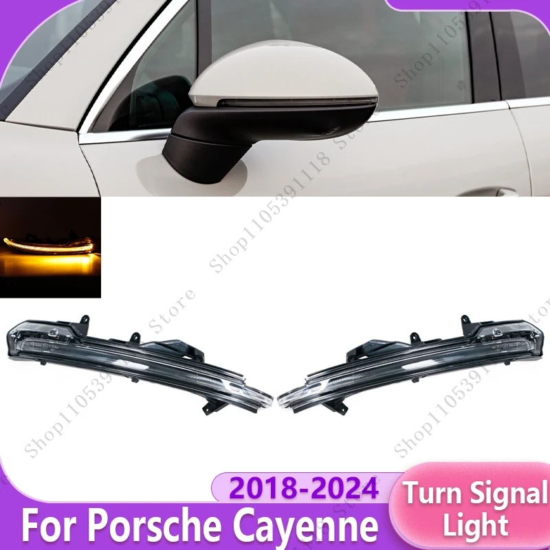 

Светодиодный указатель поворота для зеркала заднего вида Porsche Cayenne 2018-2024, повторитель сигнала, лампа-индикатор 9Y1949102D 9Y1949101C