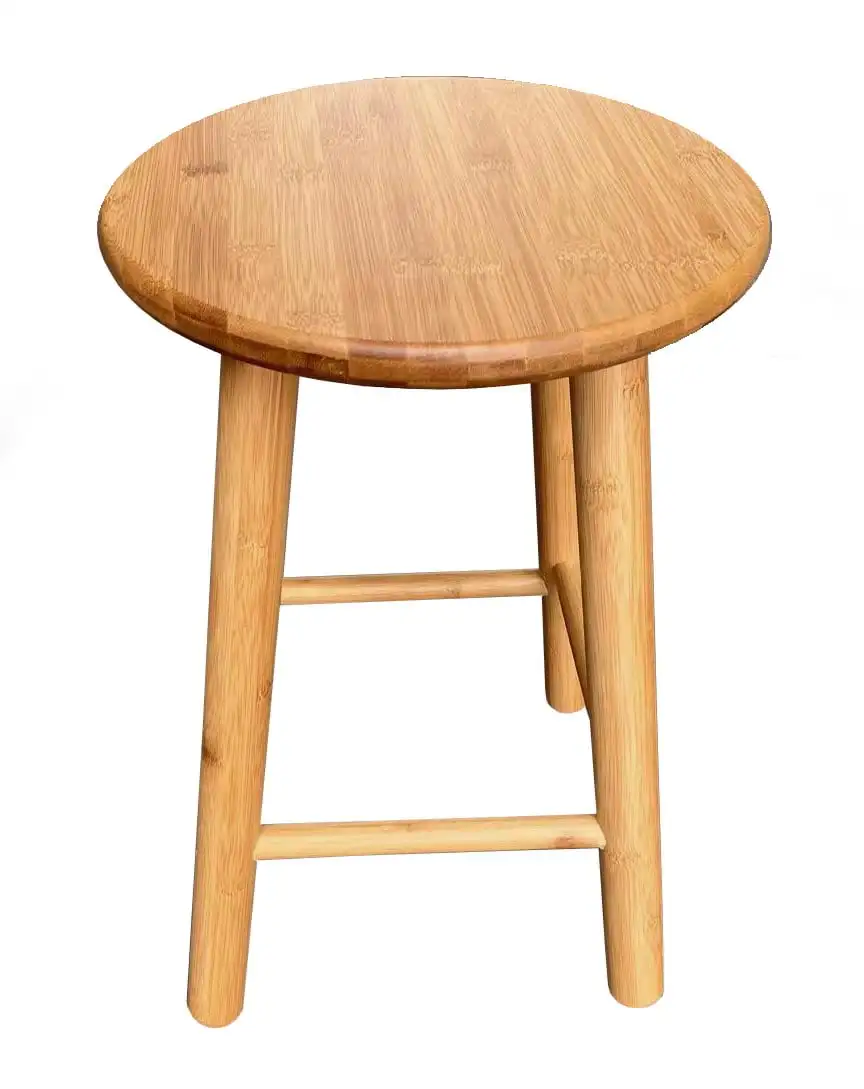 

Better Homes & Gardens Round 18in. High Backless Bamboo Bathroom Vanity Stool for Indoor Use