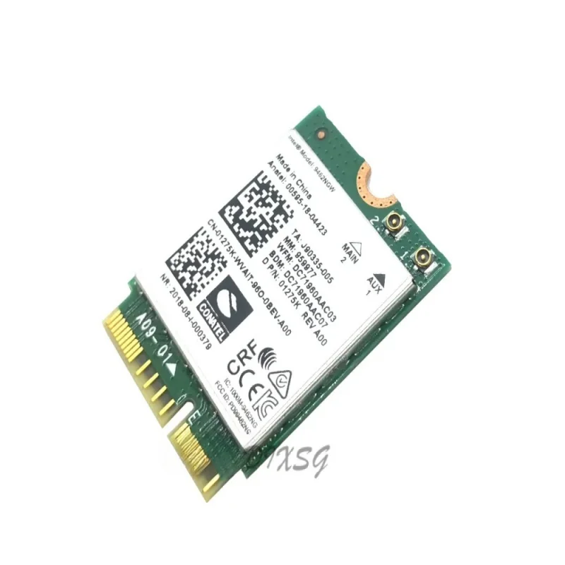 For Intel AC 9462 9462NGW 2.4G/5G Dual Band NGFF CNVI 802.11AC Wireless Wifi Network Card Bluetooth 5.0 Laptop Windows 10