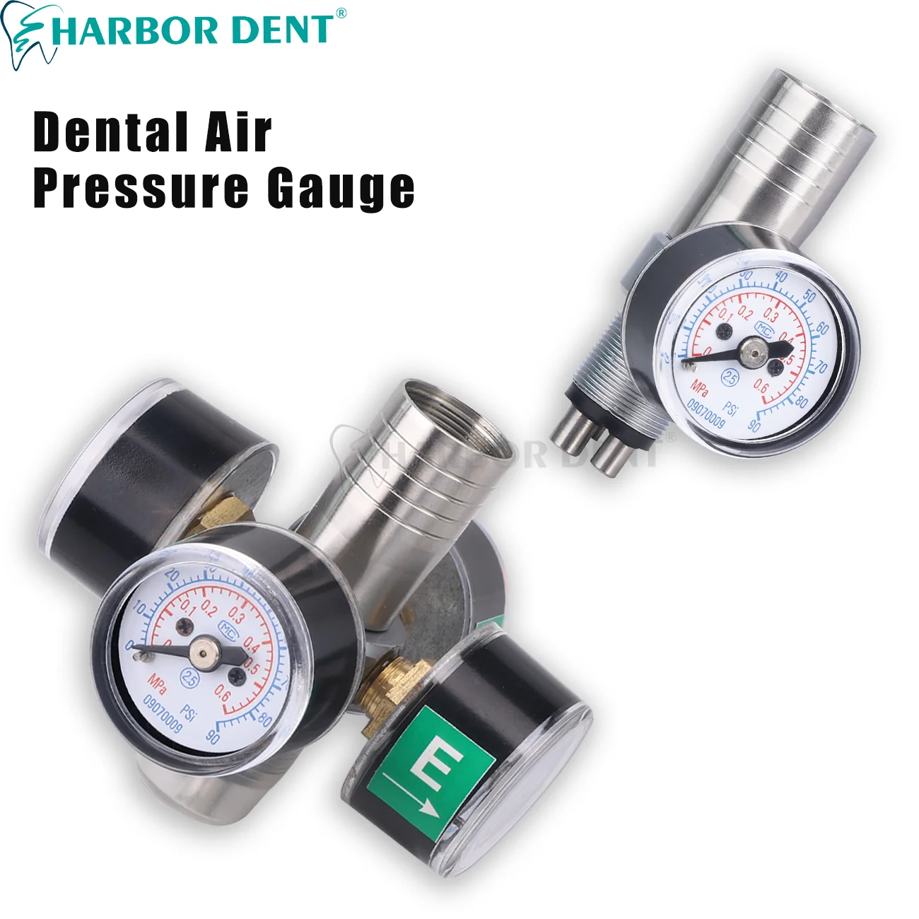 HARBOR Dental Air Pressure Gauge For Test High speed Handpiece Dentistry  Measuring Tool