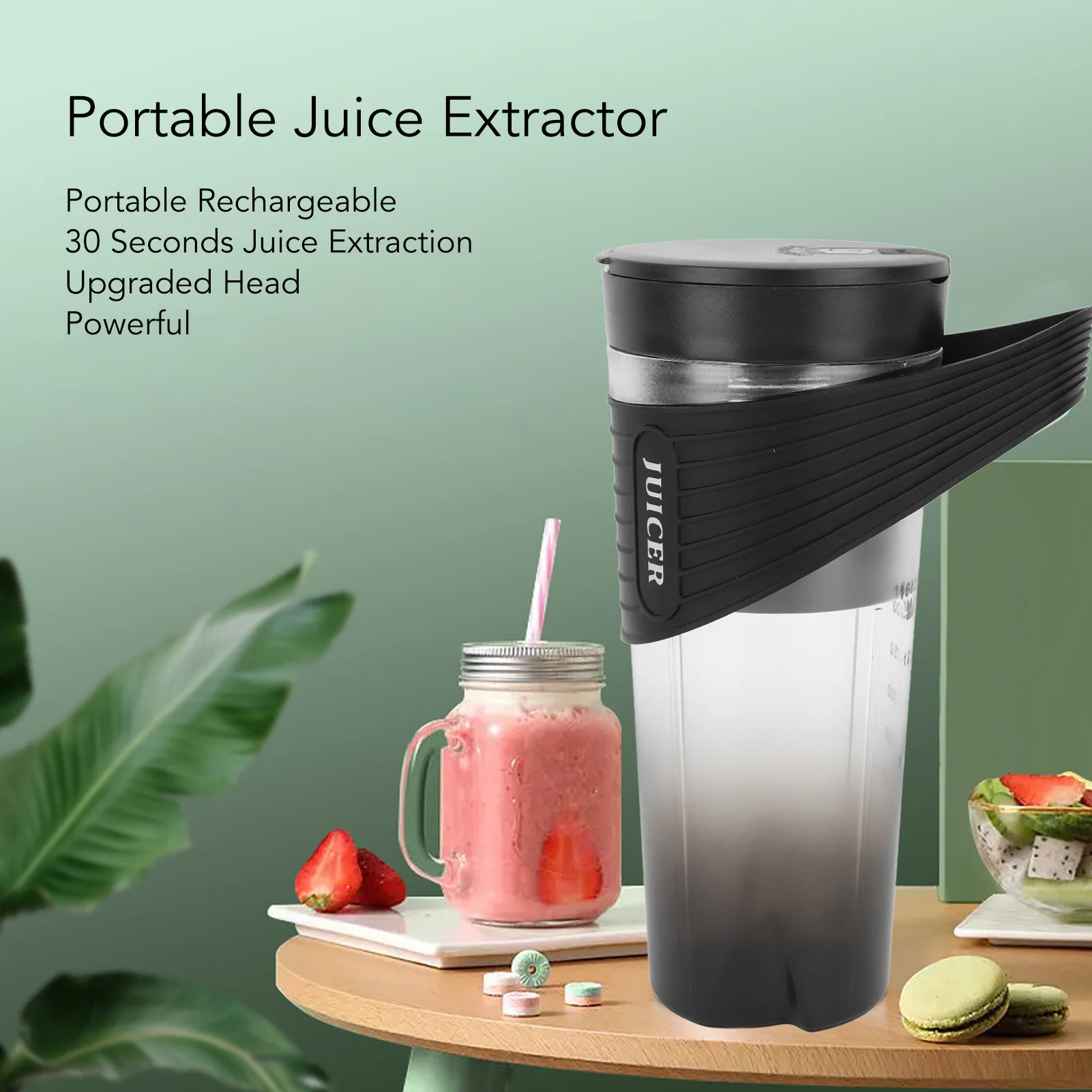 

Juicer Cup Blender Mini Blender Portable Blender Waterproof USB Rechargeable Electric Fruit Mixer Shake Blender for Home Outdoor