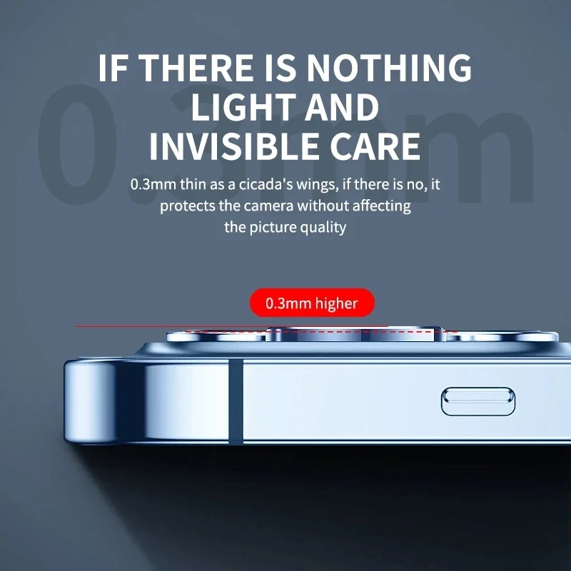 Full Cover Camera Lens Protector Glass For iPhone 14 13 12 11Pro Max Metal Lens Ring Protection Film For iPhone 12 13Mini 14Plus