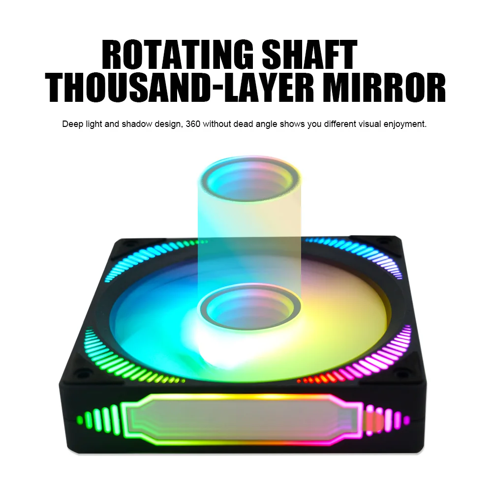 MANMU Rgb مروحة التبريد ل 12 سنتيمتر وحدة المعالجة المركزية برودة مراوح تبريد الكمبيوتر 120 مللي متر Rgb مروحة للتحكم #3