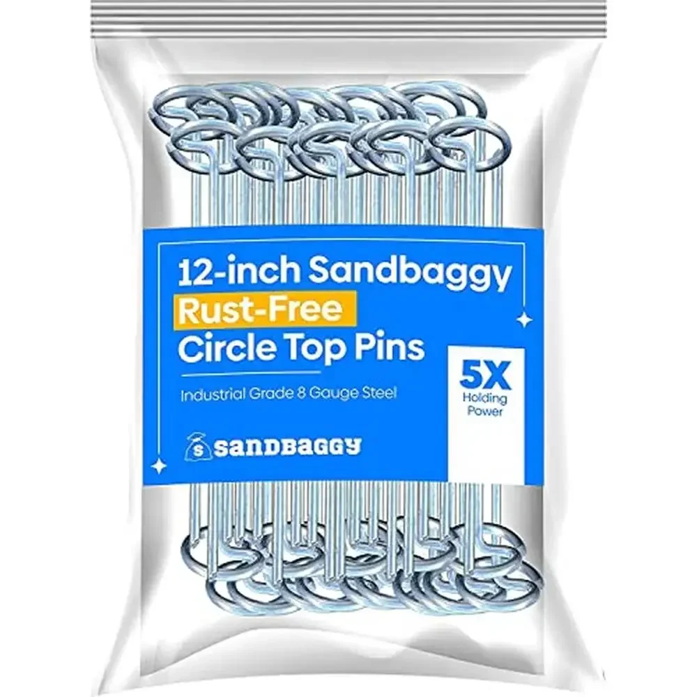 

6" Circular Landscape Staples Industrial Grade Steel Holds 10X Better Made in USA (300 Pcs)
