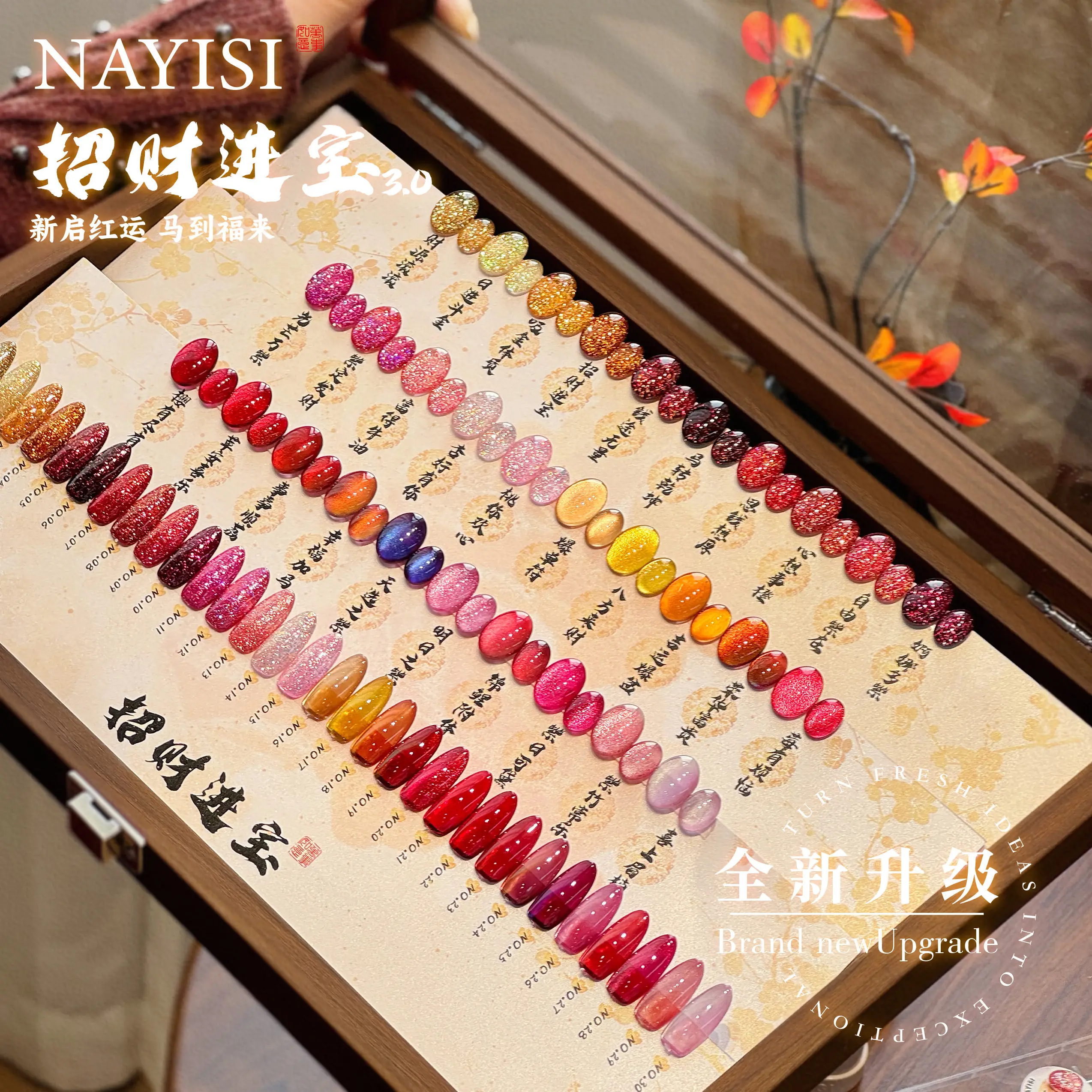 NAYISI – Kit de 30 Gels Ongles Multicolores – Nouvelle Collection 2026 – Gel UV Haute Qualité Longue Durée Tendance Non Toxique pour Salon – Vente en Gros ODM/OEM