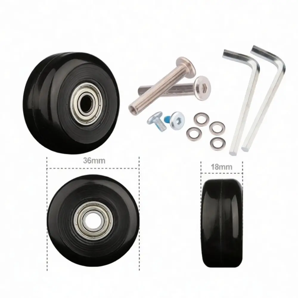 High Quality Luggage Replacement Wheels Rubber Casters Suitcase Repair Accessories Silent Durable Rolling Kit For Traveling Bag