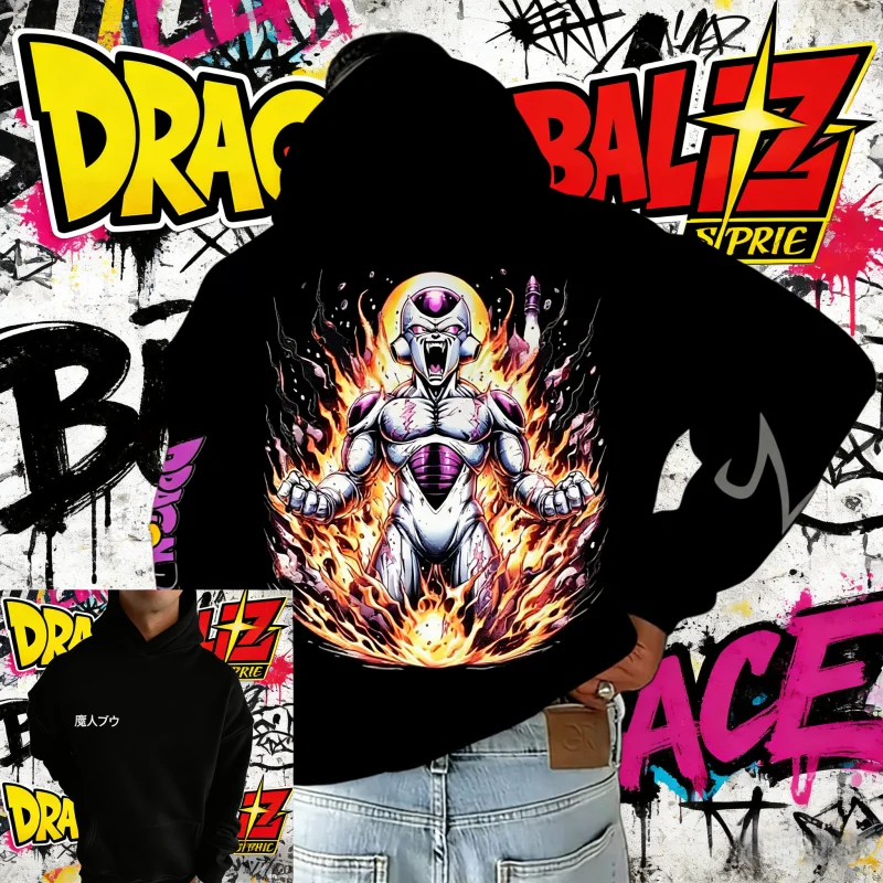 2026 Neuer Herbst/Winter Dragon Ball 40. Jubiläum Frieza 100% Baumwolle Anime Hoodie Übergröße Lässige Streetwear Unisex Y2k