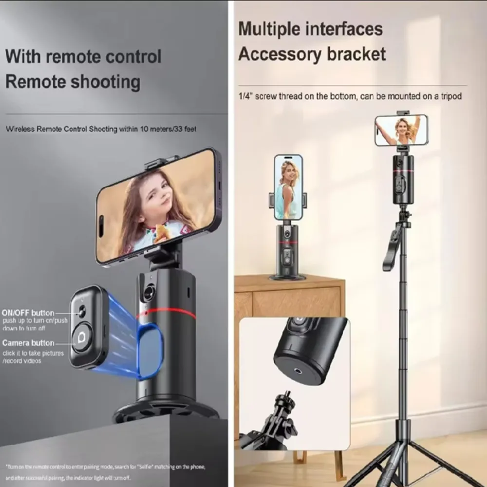 wireless connection shooting desktop gimbal AI automatic face tracking recognition shooting suitable for indoor outdoor live