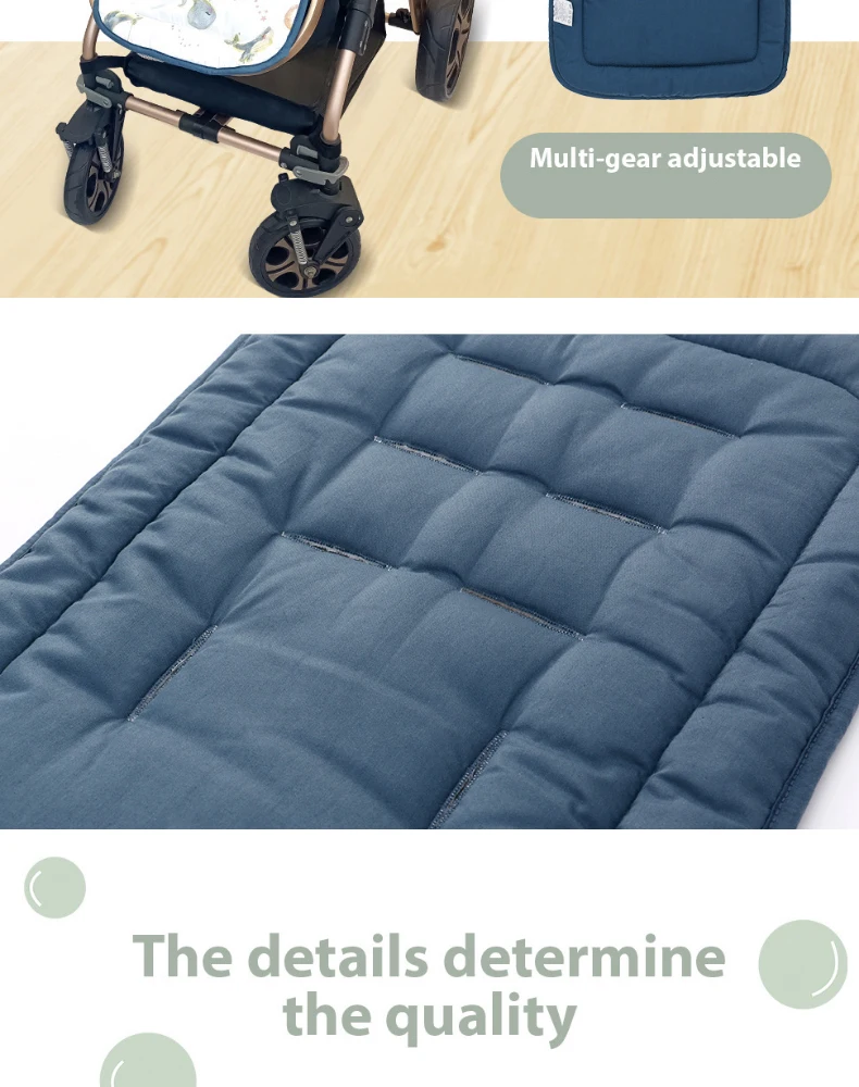 Komfortable Baumwolle Baby Kinderwagen Pad Vier Jahreszeiten Allgemeine Weiche Sitzkissen Kind Warenkorb Sitz Matte Kinder Kinderwagen Kissen Für 0-27M – Detail 12