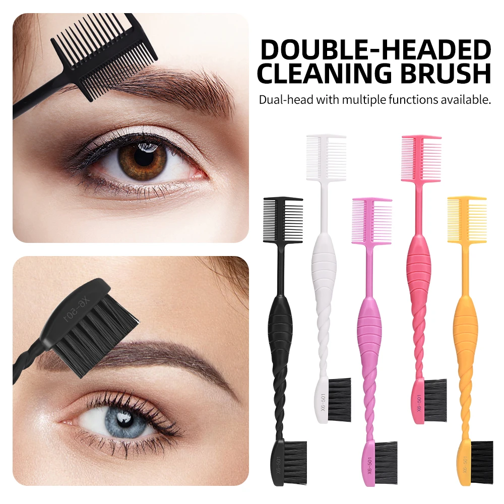 

Double Headed Foldable Double-ended Eyebrow Brush Comb Salon Non-slip Color Hair Dye Applicator Dust Brush Styling Accessorie
