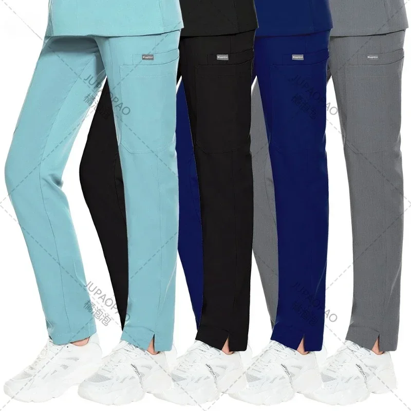 

Elasticity Pet Clinic Nurse Work Pant High Quality Solid Color Dentist Nursing Scrub Women Bottoms Hospital Doctor Work Clothing