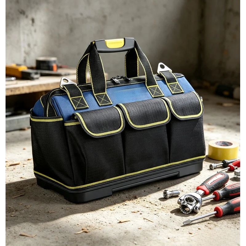 13inch Multifunctional 13 Inch Electrician Tool Bag, Thickened Large Capacity Waterproof Wear Resistant Multi-Pocket Storage Bag