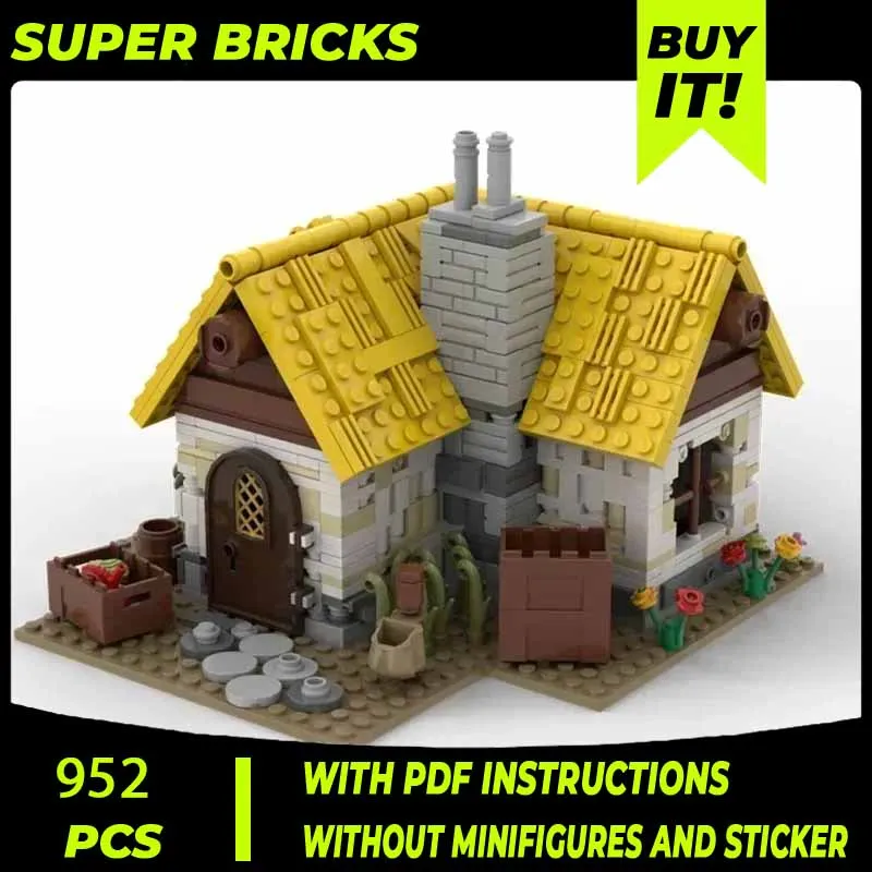 Town Street View Model Moc Building Bricks Medieval Farmhouse Technology Modular Blocks Gifts Christmas Toys DIY Sets Assembly