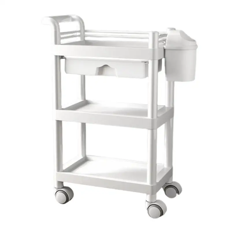 

Utility Rolling Cart 3-Tier Rolling Cart Efficient Space Management Mobile Trolley with Easy-Glide Wheels Rolling Trolley Design