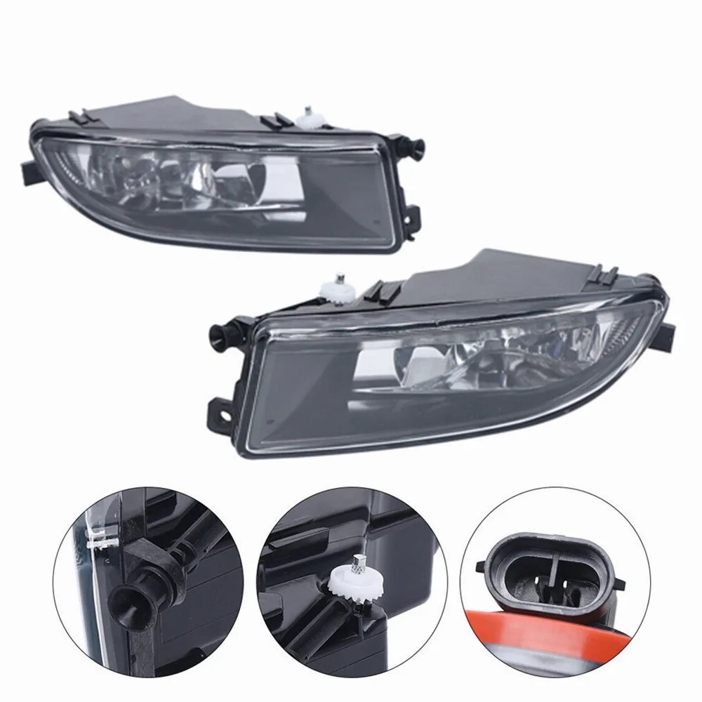 

Pair of Front Bumper Fog Lights with Bulb Fits For VW Beetle 2012-2016 Left+Right Durable Side Halogen Fog Lamps