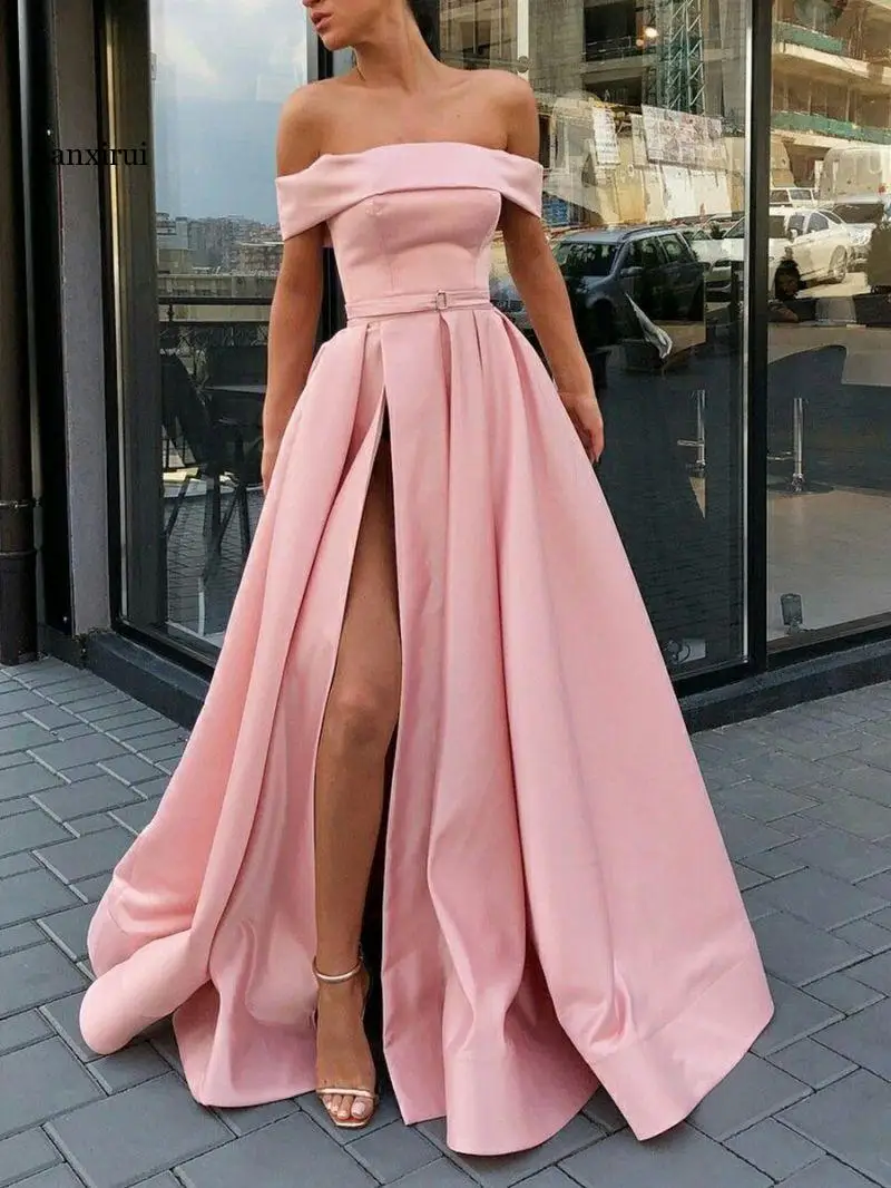 Luxury Evening Dresses Boat Neck Sleeveless Floor-Length Chiffon 2022 New of Ruched Exquisite Prom Women Dress