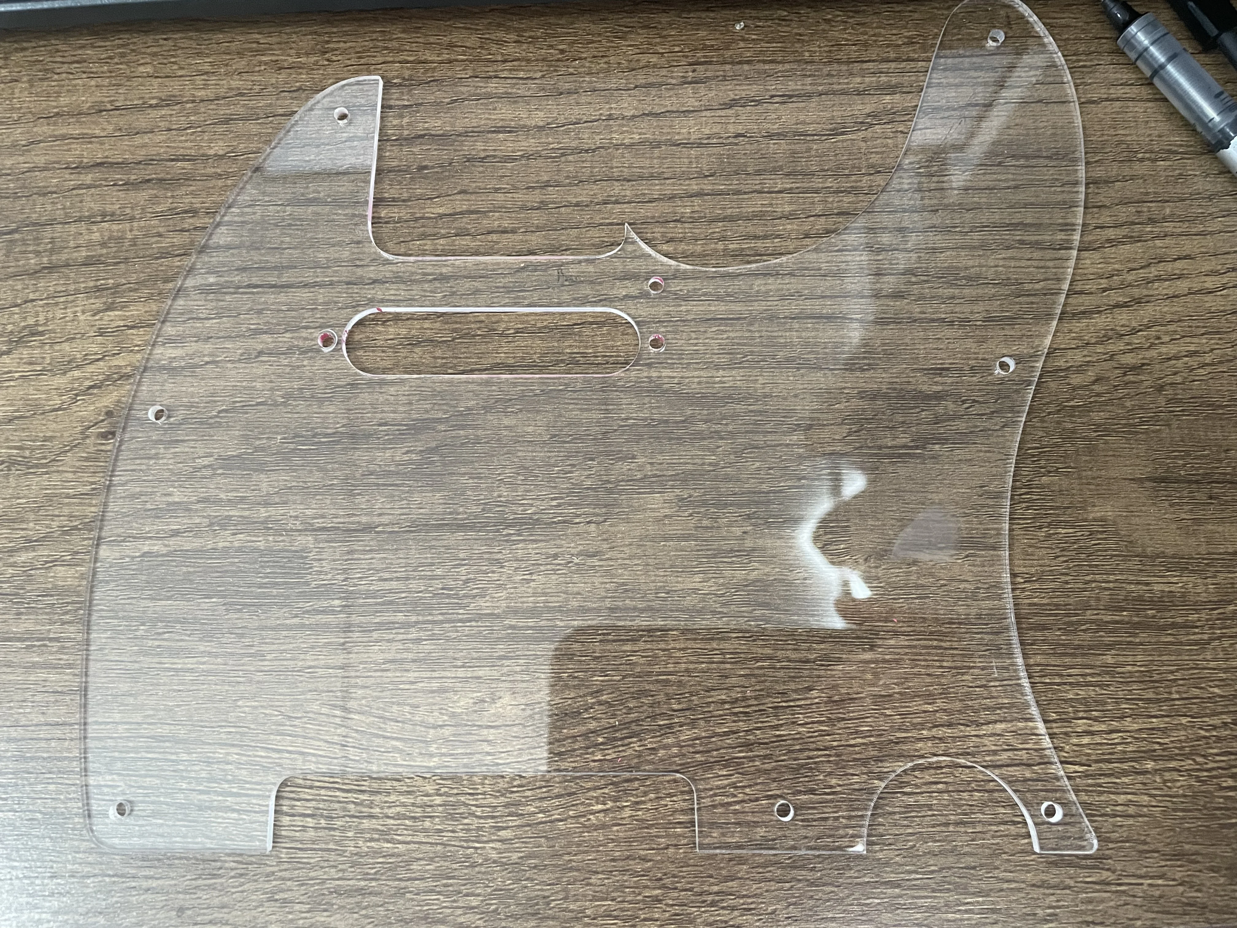 3 Ply 8 Holes Transparent Guitar Pickguard Scratch Plate Electric Guitars with Protective Film Acrylic Musical Instrument