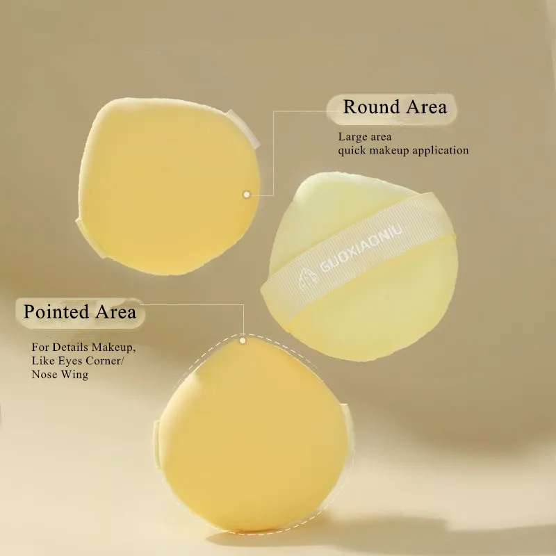 GUOXIAONIU 2PCS Double Sided Use Makeup Blender Puffs Loose Powder Foundation BB Cream Dry Wet Use Cosmetics Applicator Sponge