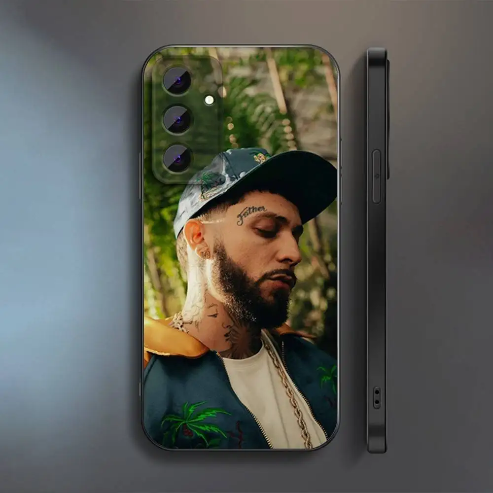 حافظة هاتف Jc Reyes JC REYES Tour 2025 لهاتف سامسونج S 25,24,23,22,30,21,10,9,Ultra,Plus,Lite,FE,4,5G حافظة سوداء ناعمة