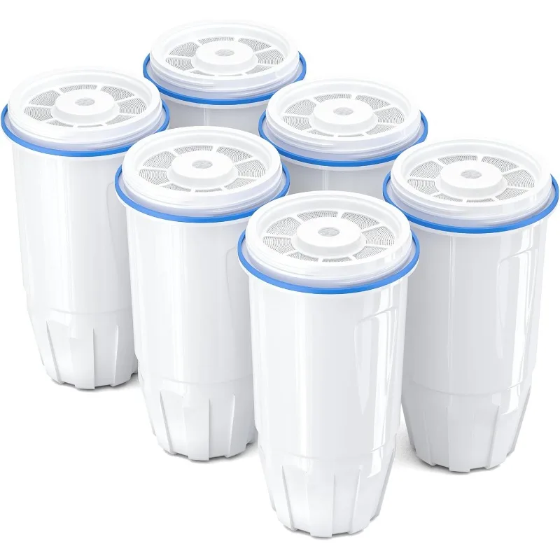 

Furniture-Water Filter Replacement Fit for Zero Pitcher and Dispenser ZR-001 ZR-004 ZP-006 ZR-017, Six-Stage Filter System, Effe