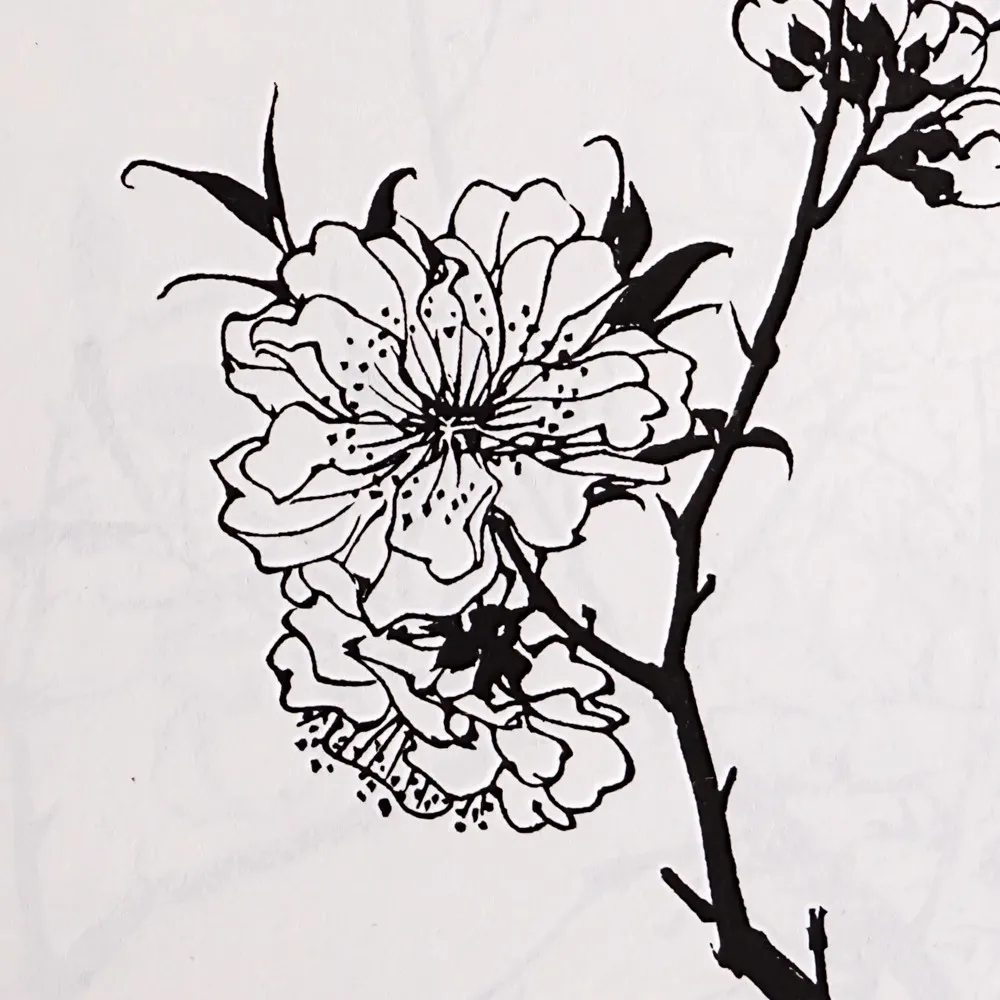 94Pages Flowers of All Seasons Chinese Line Drawing Collection Coloring Book for Adults Relaxation and Anti-Stress Art