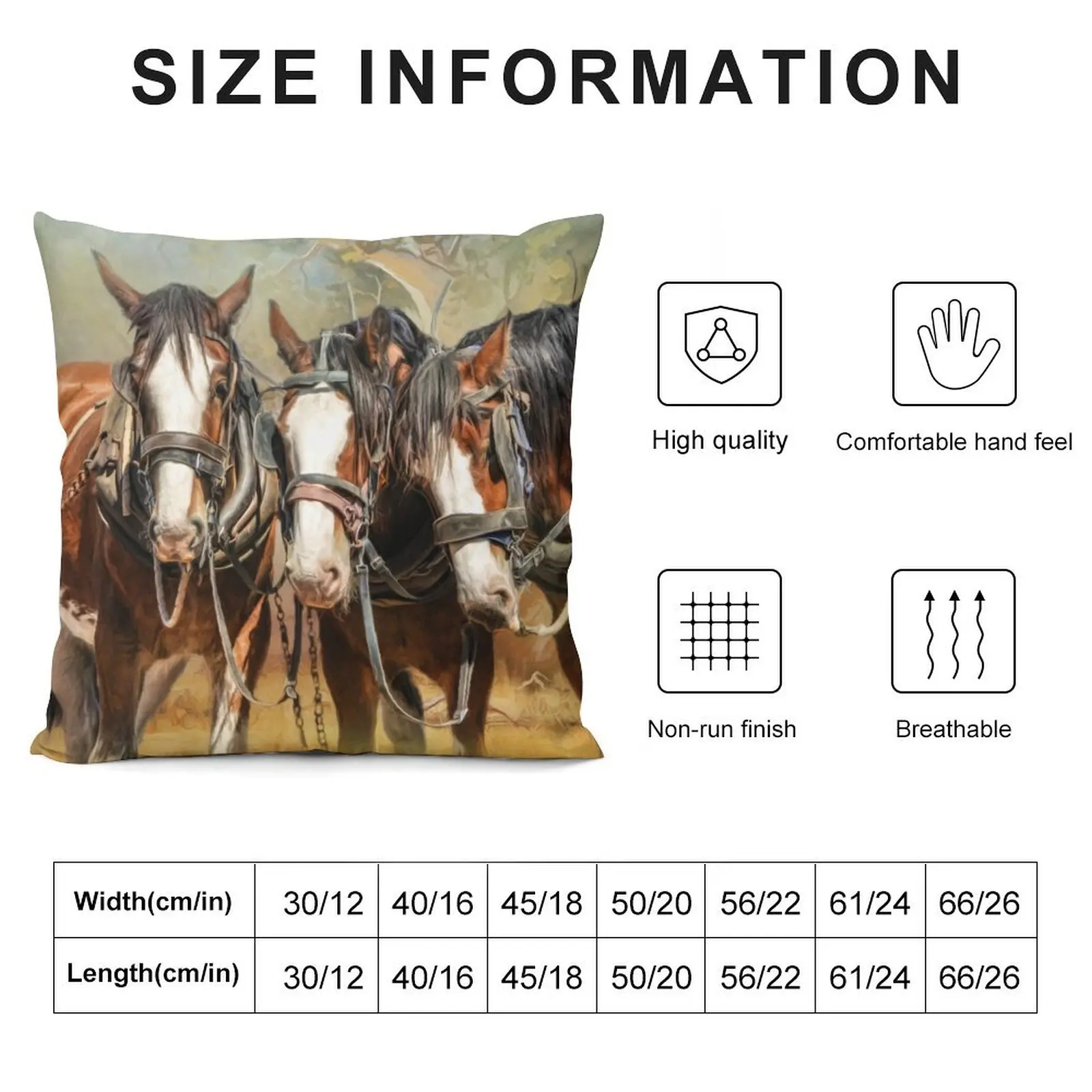 Clydesdale Conversation Throw Pillow Pillowcases Bed Cushions Cushion Covers For Living Room Christmas Pillow Cases pillow