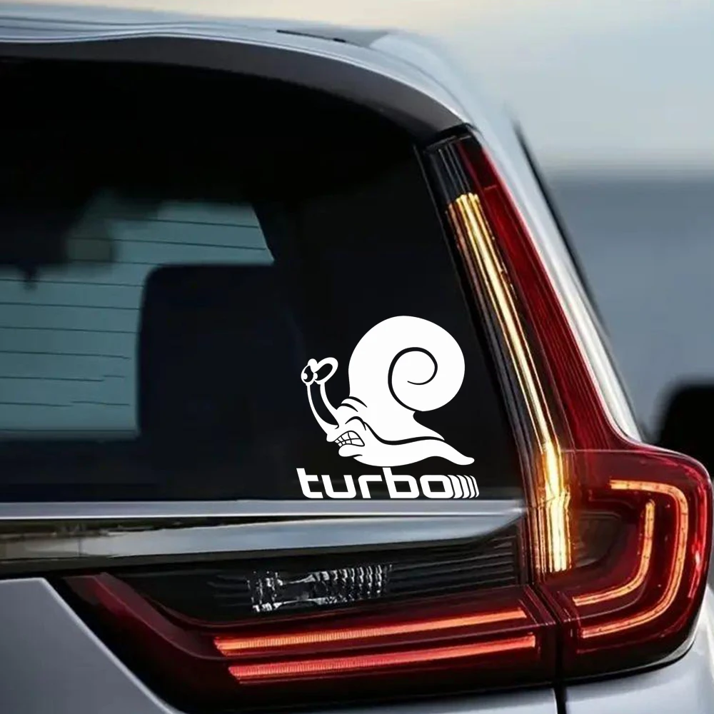 Наклейка на авто Турбо Улитка Cartoon Snail Turbo Waterproof Vinyl Car Sticker for Bumper, Window