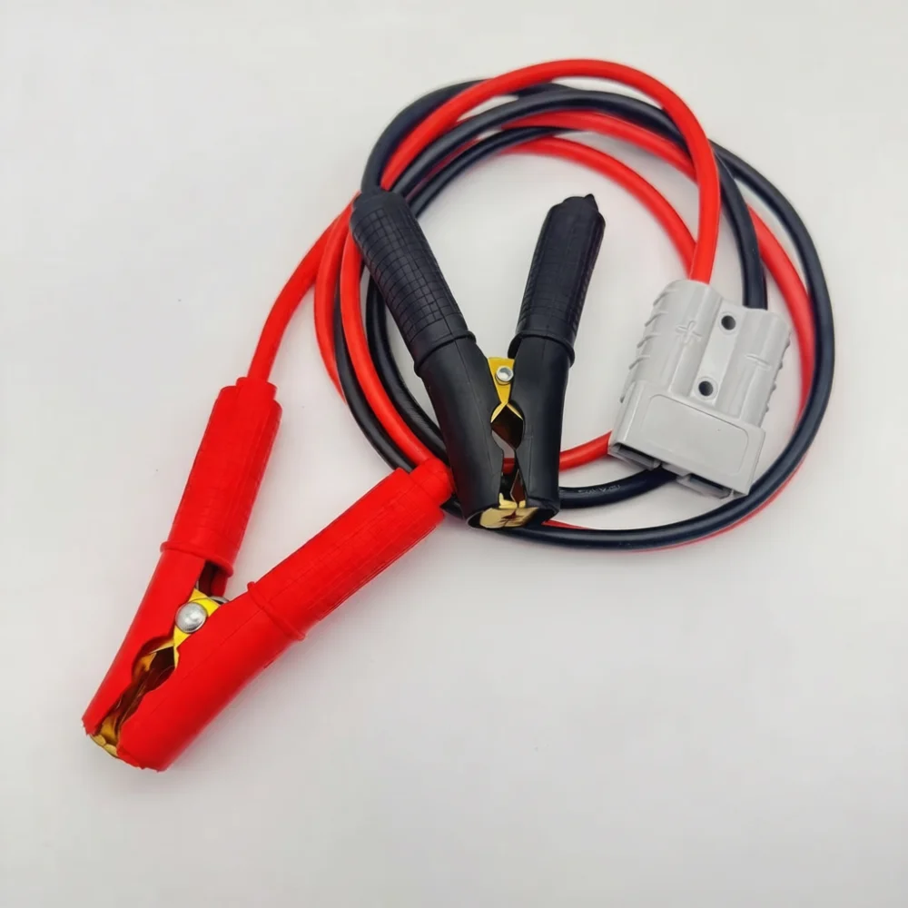 50A Anderson Interface To Crocodile Clamp Extension Cable 10AWG Silicone Power Accessory For Solar Storage Battery