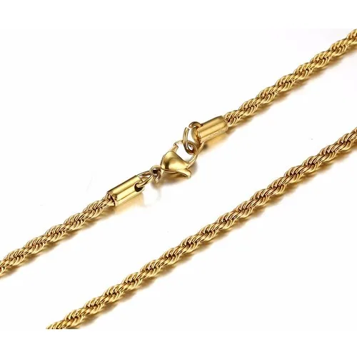 Chavin Yellow Auger Curling Model 3Mm. 75Cm. Rantai Baja Pria Dt33