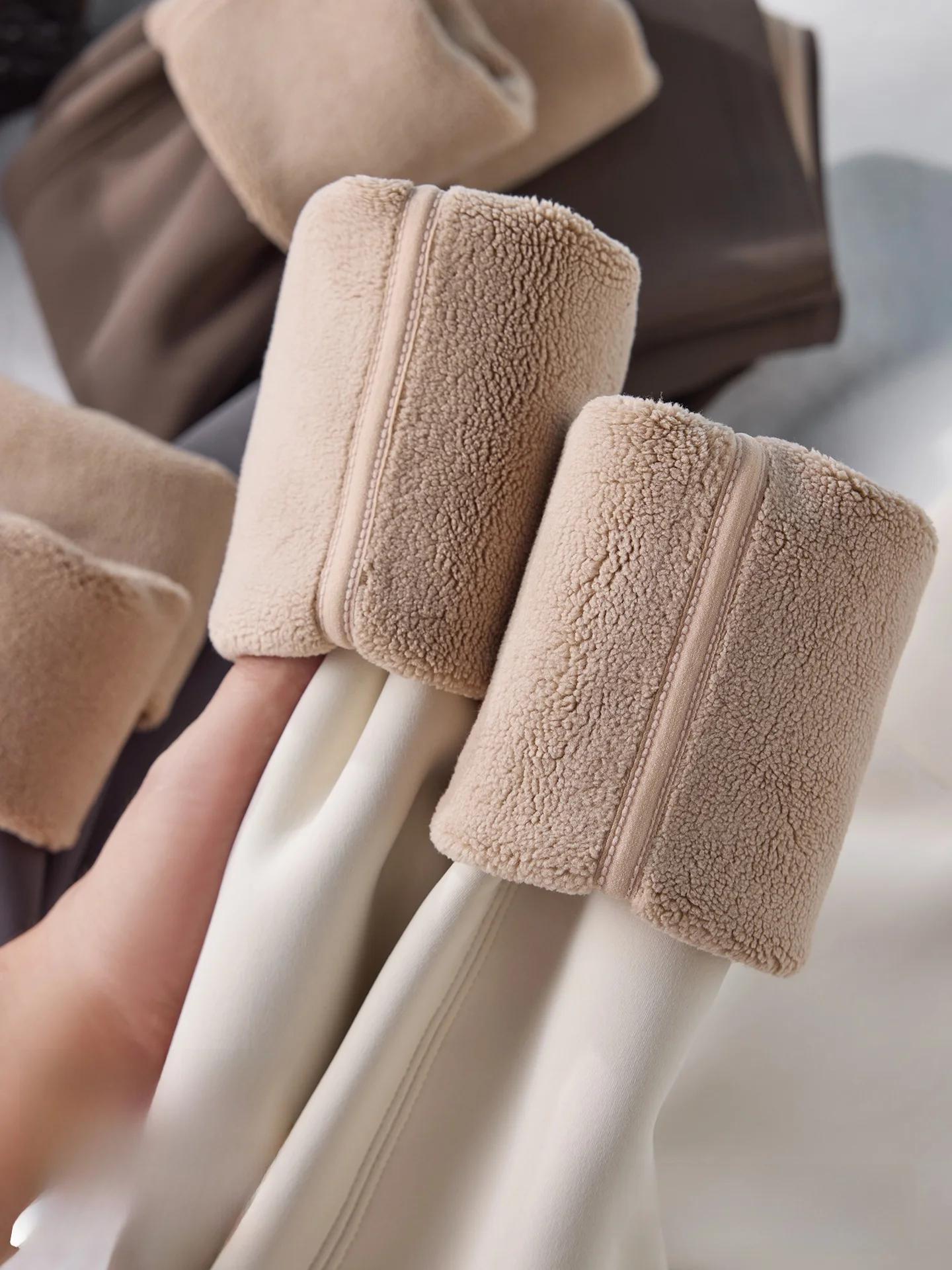 Pantaloni da yoga foderati in Fce a vita alta da donna autunno inverno dimagranti modello pelle arca pantaloni strato base termica abbigliamento casual