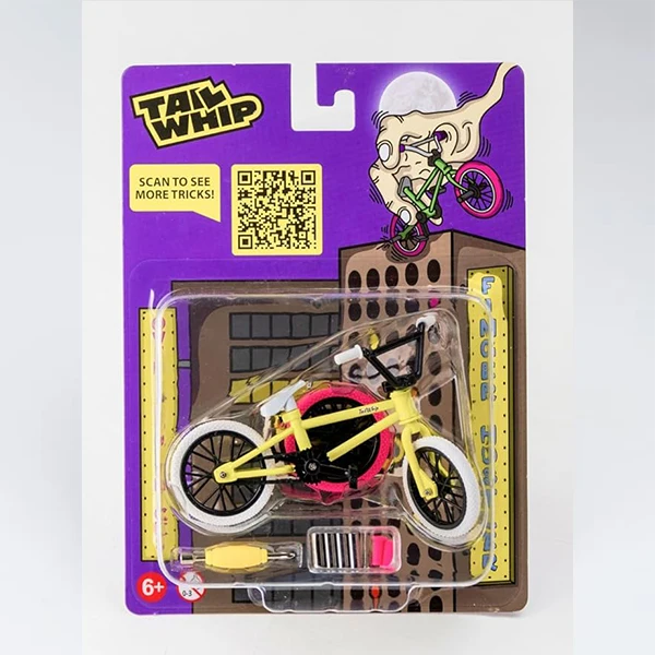 TAILWHIP Professional Finger BMX Tech Deck Yellow Mini Metal Bike Skill Toys Finger Toys Gift for Boyfriend