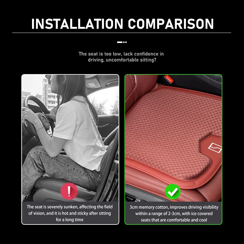 For Zeekr Car Seat Cushion Thicken Breathable Ice Silk Protector Pad 001 2021 2022 2023 2021-2023 009 X Krypton