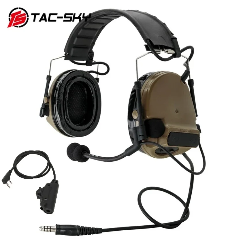 TS TAC-SKY COMTA III Tactical Headphones Hearing Protection Pickup Noise Cancelling Military Headphones With U94 V2PTT